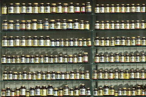 Supplements on shelves